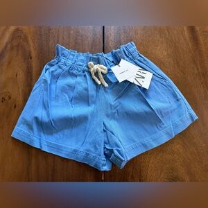 Zara Light Blue Casual Shorts